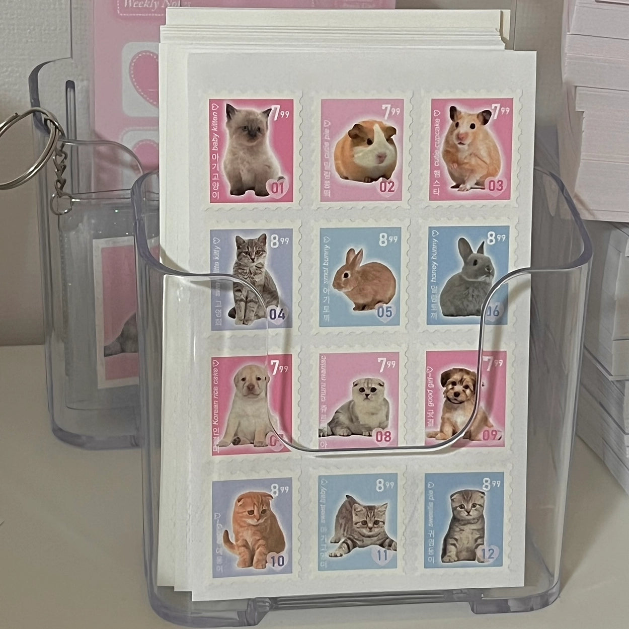 [waytoofetch] Animal Stamp Deco Sticker Sheet