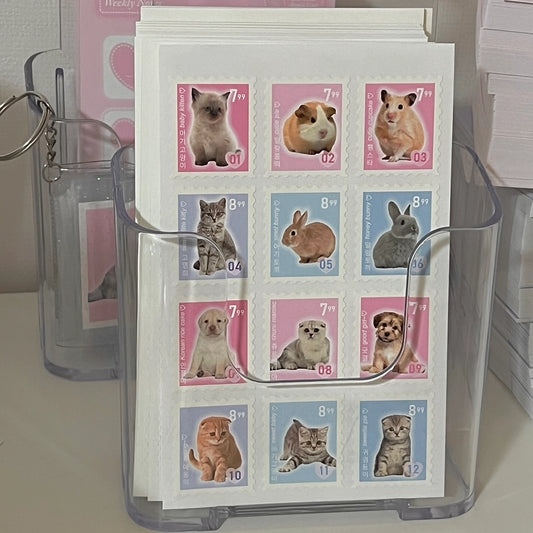 [waytoofetch] Animal Stamp Deco Sticker Sheet