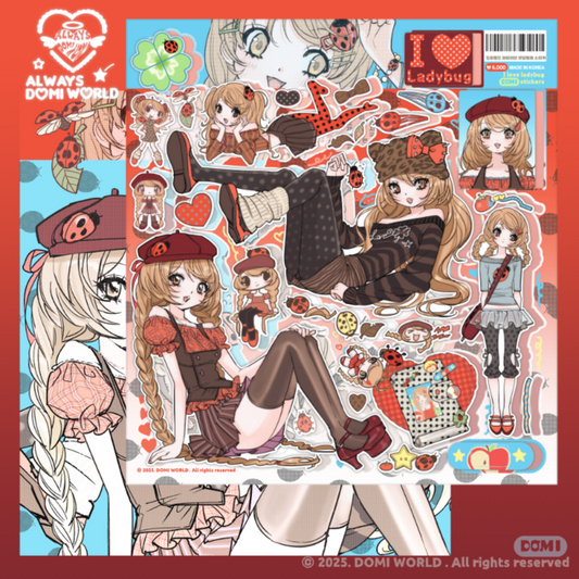 [Domi World] I Love Ladybug Sticker Sheet