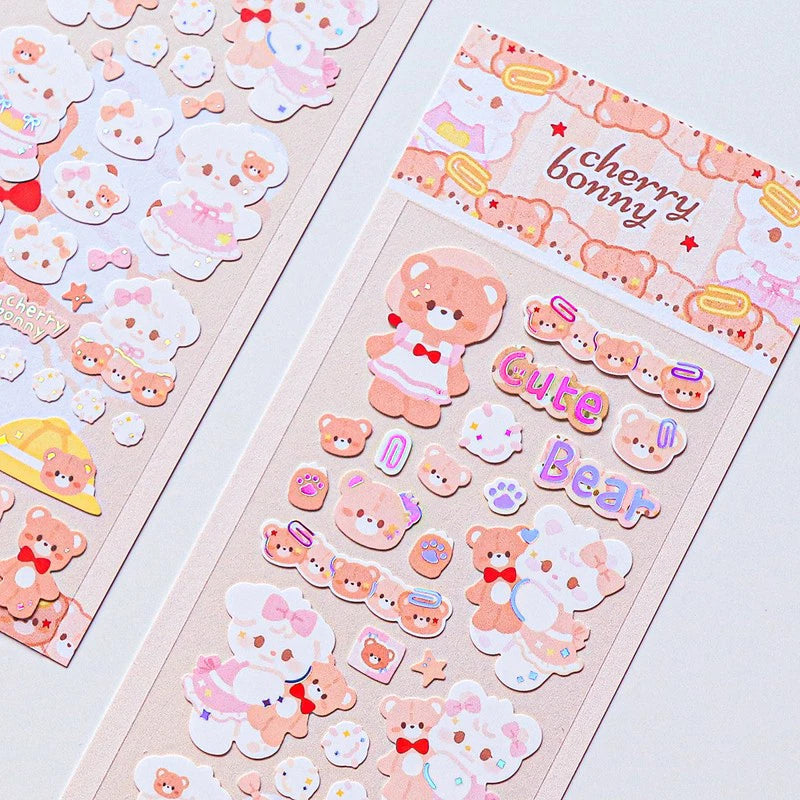 [Cherry Bonny] Cute Bear Deco Sticker