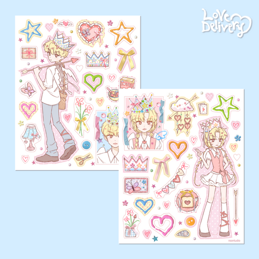 [Roontudio] Cupid Crown Sticker Sheet (2 Options)