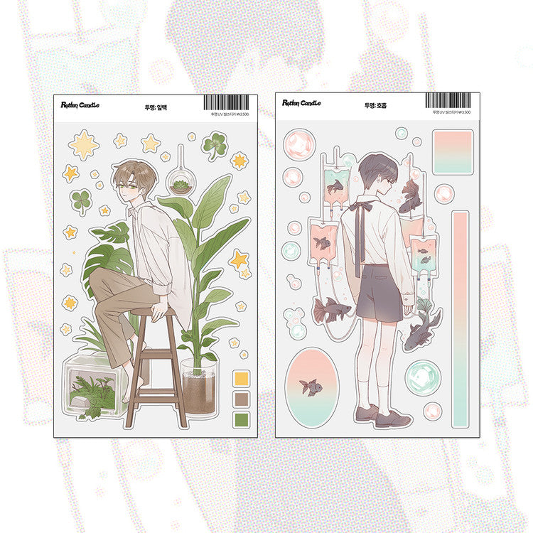 [Rotten Candle] Transparent Series Sticker Sheet (2 types)