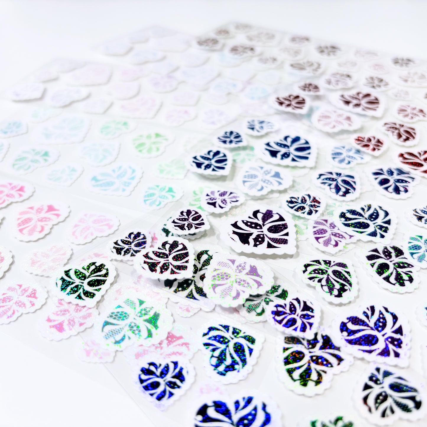 borahstudio Lace Heart Deco Stickers (9 colors)