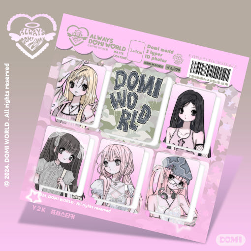 [Domi World] Y2K Daily 3x4 ID Photo Sticker Sheet