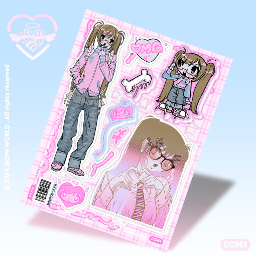 [Domi World] Thick-frame Glasses Sticker Sheet
