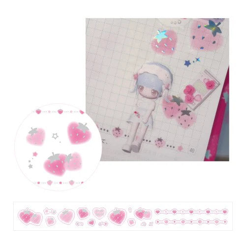 [Coral Tree] Strawberry Kiss Cut Masking Tape