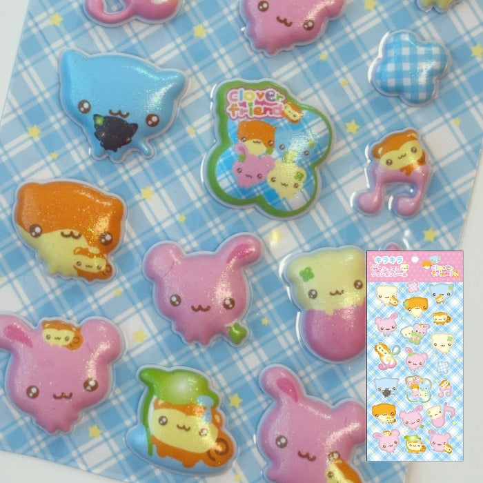[Mering KR] Clover Friends Cushion Sticker Sheet