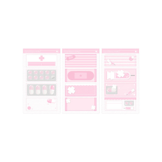 [Nevertheless] Square Square Weekly Die-Cut Memo Sticker Sheet – Today’s Heart-Healing Method
