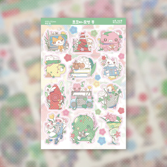 [Ako, Aikong] Mini On an Adventure Sticker Sheet
