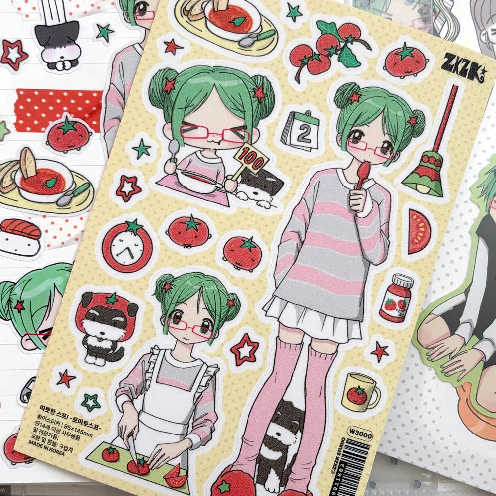 [Zkzk Studio] Tomato Soup Sticker Sheet