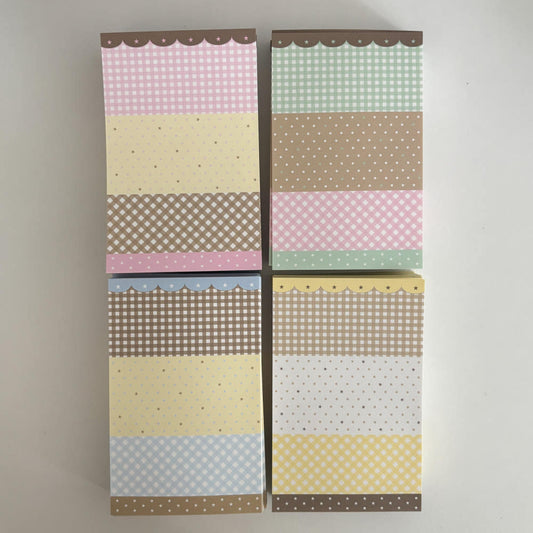 [The Glint Of] Choco Mix Long Memo Sticker Pack (4 sheets)