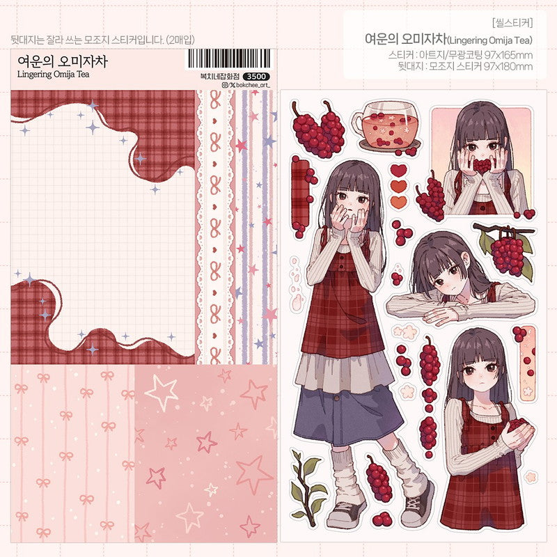 [Bokchee] Lingering Omija Tea Sticker Sheet