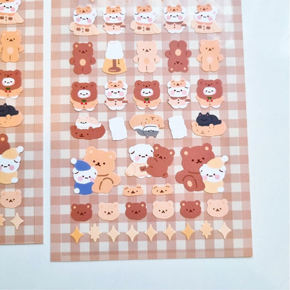 [My Mousse] Cozy Bear Deco Sticker Sheet