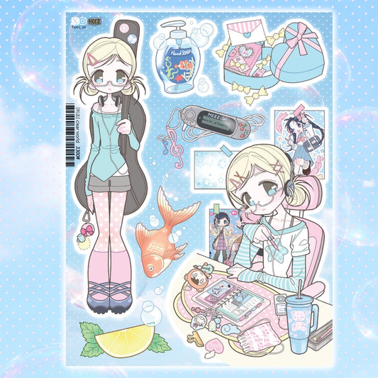 [Heez] Clear World Sticker Sheet