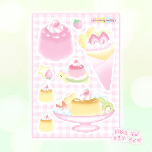 [Creamy Milky] Dessert Cafe Memo Sticker