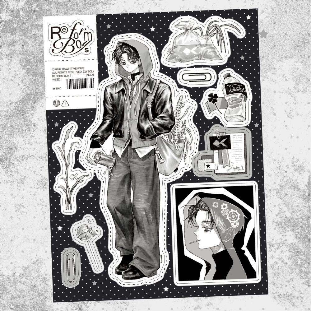 [Dawnitive Wave] Reform Boys Weed Sticker Sheet