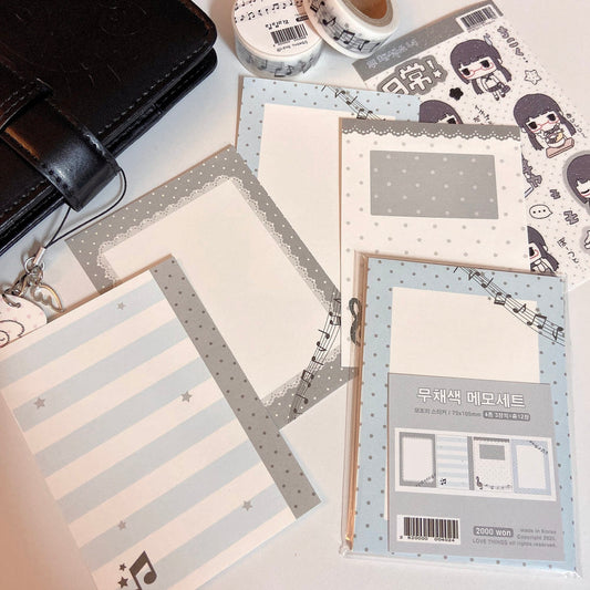 [Love Things] Monochrome Memo Sticker Set