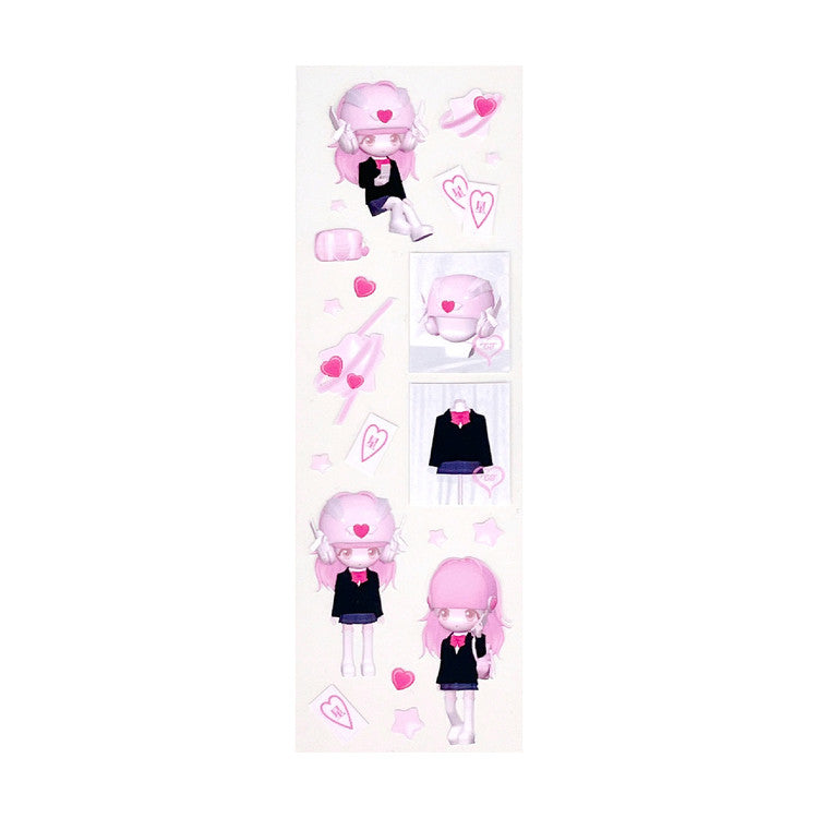[Coral Tree] Pink Star Deco Sticker