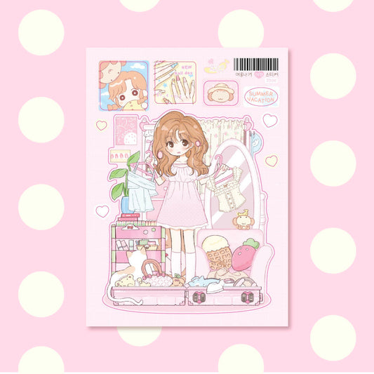 [Ricomaru] Summer Getaway Travel Sticker Sheet