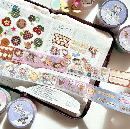 [Heez] Good Night Glitter Kiss Cut Tape