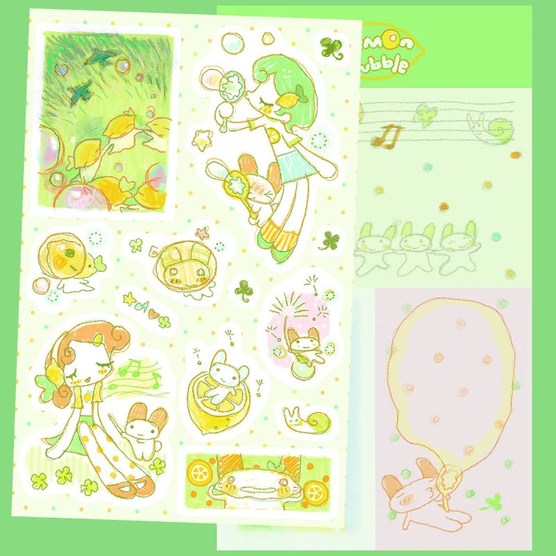 [Jal Ja] Lemon Bubble Sticker Sheet