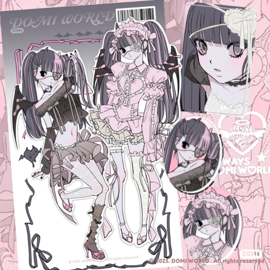 [Domi World] Ribbon Devil Die Cut Sticker Set