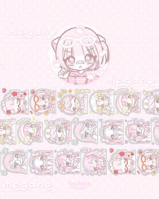 [Seolkee] Glasses Girl 2 Foil Kiss Cut Tape