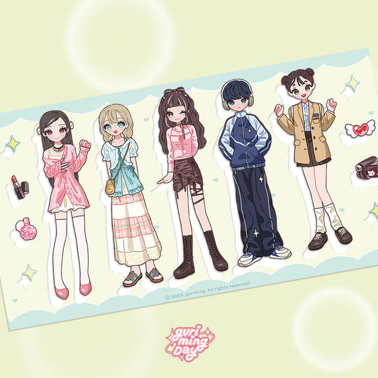 [Guriming] Girl's Outfits Sticker Sheet