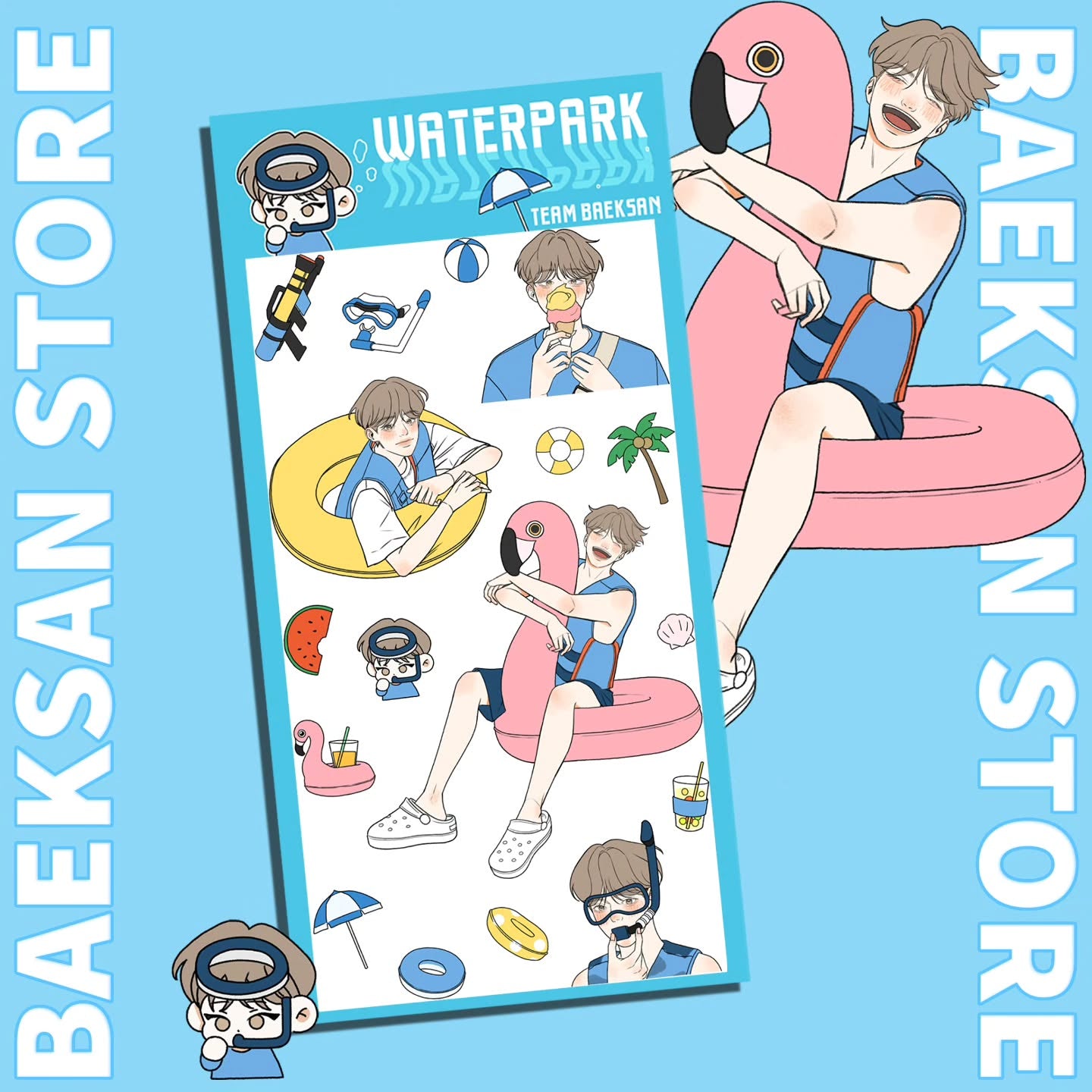 [Team Baeksan] Waterpark Sticker Sheet