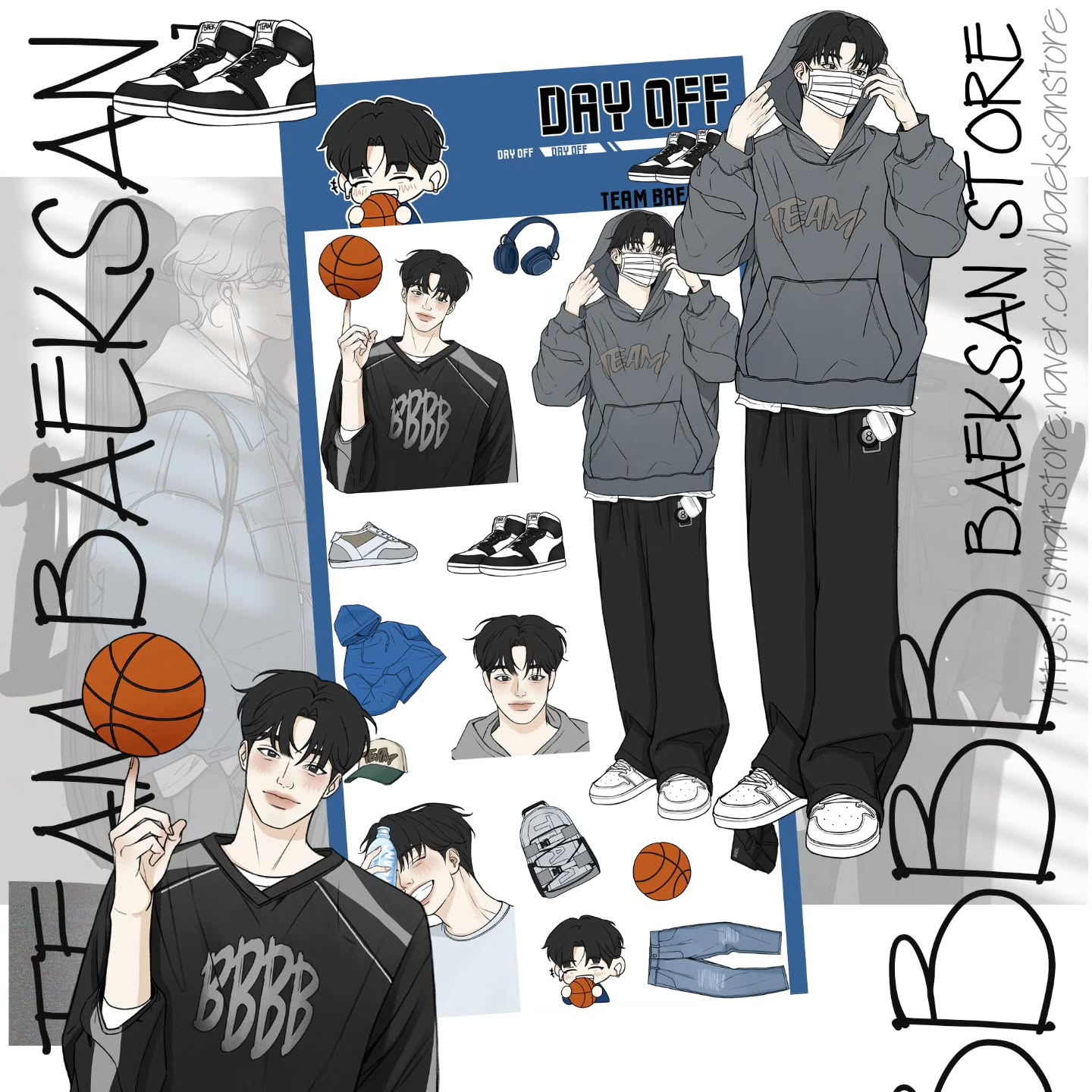 [Team Baeksan] Day Off Sticker Sheet