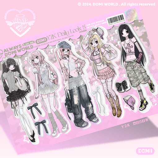 [Domi World] Y2K Daily Look 5 Sticker Sheet