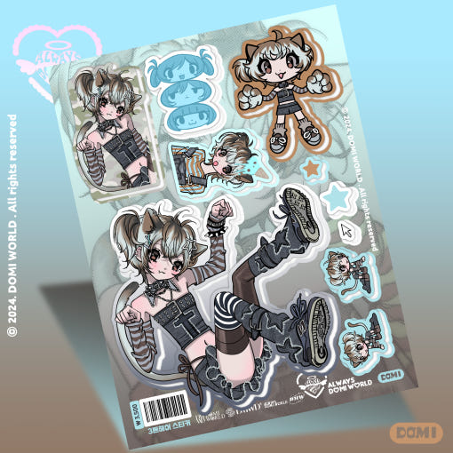 [Domi World] Three-Tone Hair Sticker Sheet