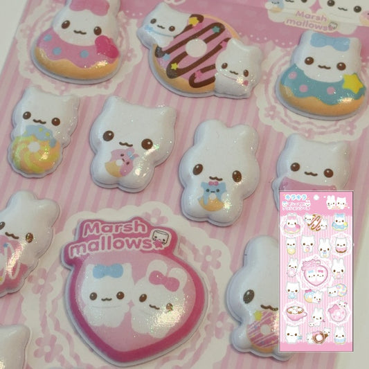 [Mering KR] Marshmallows Cushion Sticker Sheet (Copy)