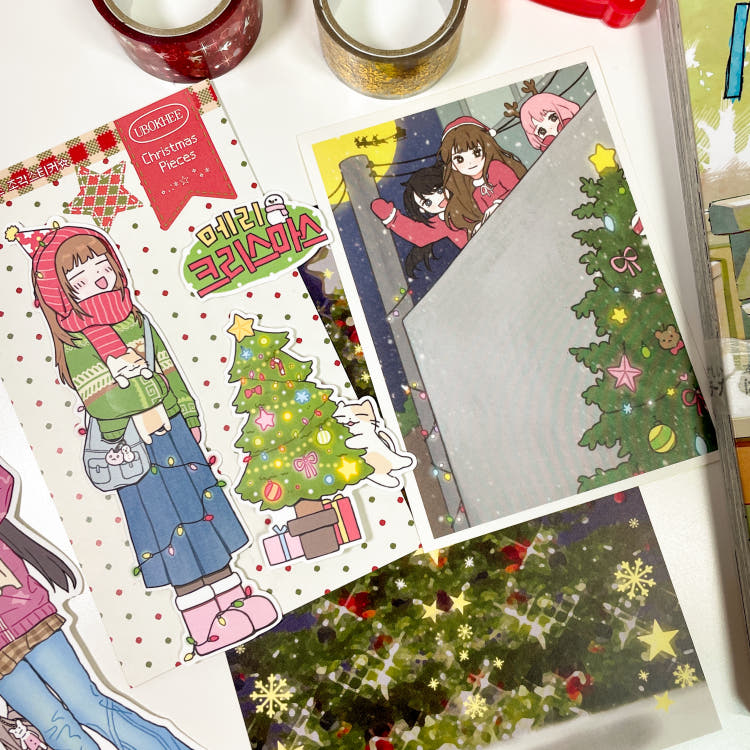 [Ubokhee] Christmas Die Cut Sticker Set