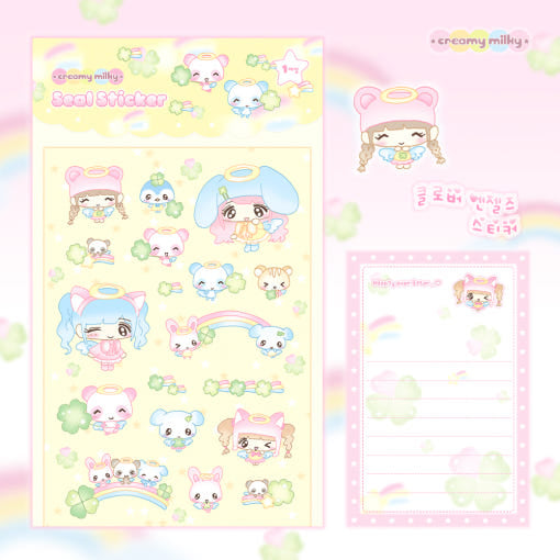 [Creamy Village] Clover Angels Deco Sticker Sheet