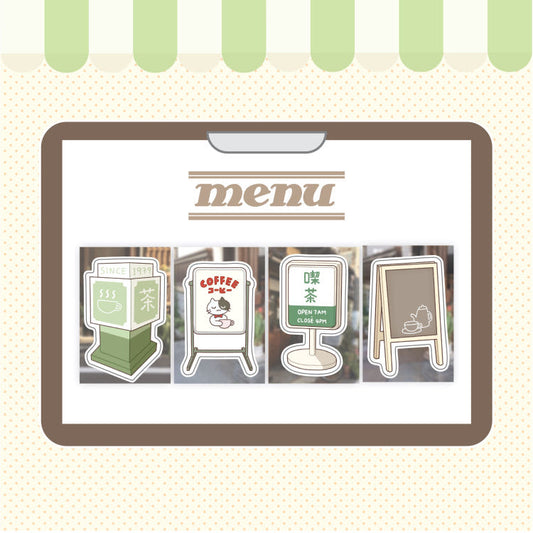 [Little Bird] Standing Sign Memo Sticker Set