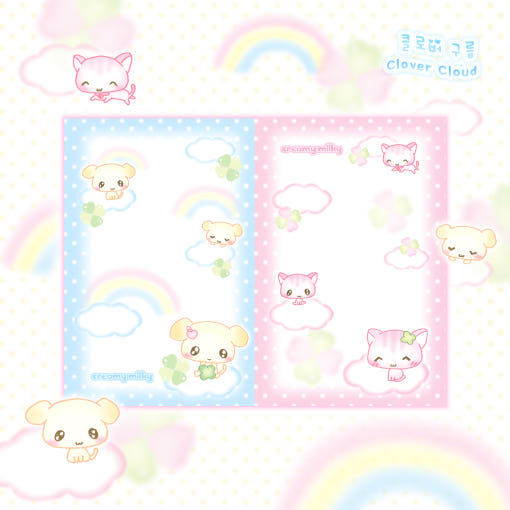 [Creamy Village] Clover Cloud Memo Pad