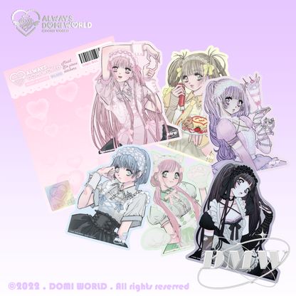 [Domi World] Maid 6 Piece Sticker Set