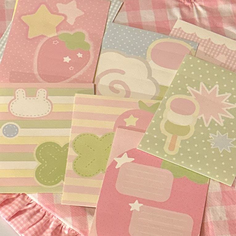 [Yaong Peace] Pastel Memo Sticker Sheet Set