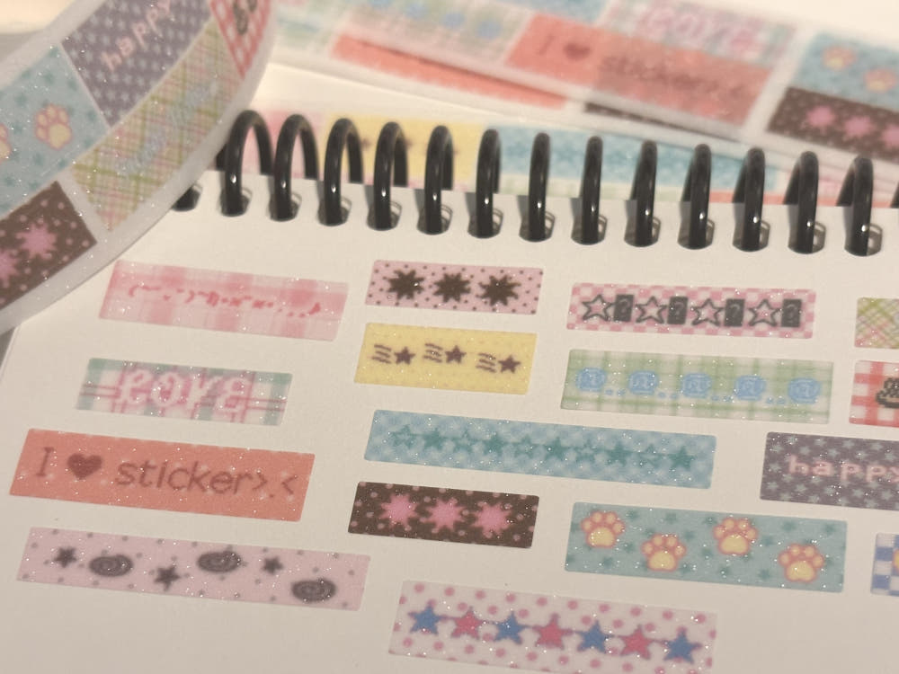 [Happiest Fluffy Shop] Square Square Glitter Kiss Cut Tape