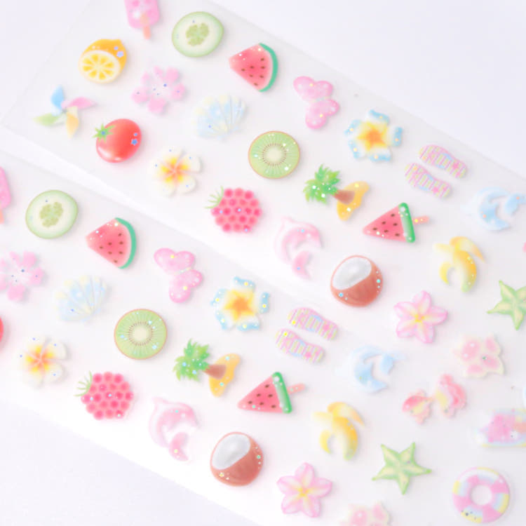 [Pearly Button] Mini Summer Bits Sticker Sheet