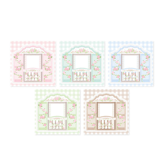 [Pearly Button] Vintage Rosewood Window Memo Sticker Pack