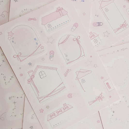 [Seorikkoch] Aurora House Memo Sticker Sheet (2 Sheets)