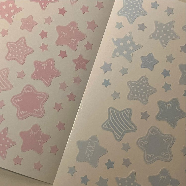 [waytoofetch] Cozy Star Deco Sticker Sheet (2 colors)