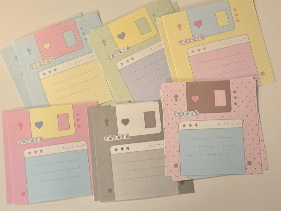 [Happiest Fluffy Shop] Floppy Disk Memo Sticker Set