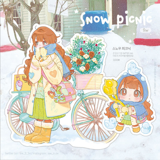 [Sw_o.ov] Snow Picnic Die Cut Sticker Pack