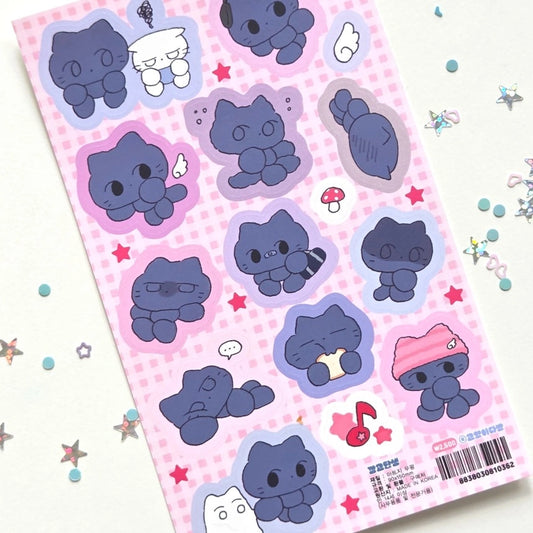 [Catdabang] Birth of a Black Cat Seal Sticker Sheet