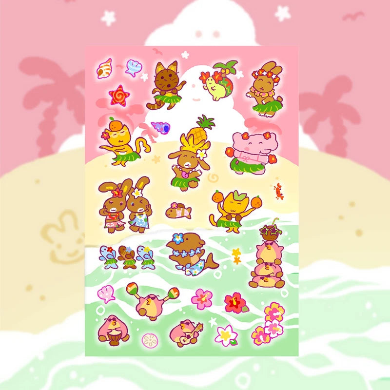 [Jal Ja] Aloha Time Sticker Sheet