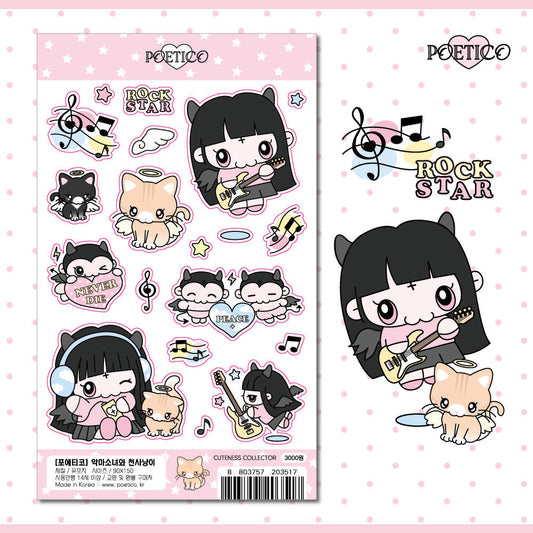[Poetico] Devil Girl and Angel Cat Sticker Sheet