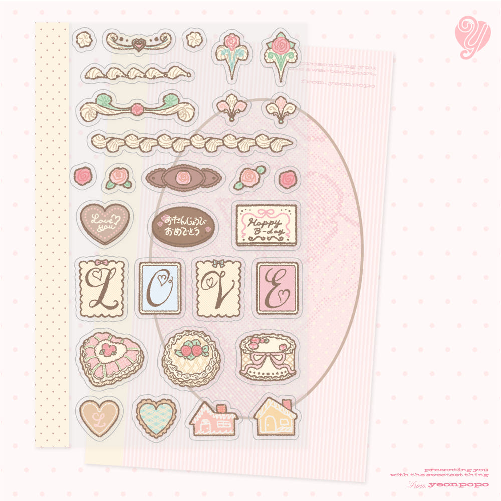 [Yeonpopo] Romantic Deco Sticker Sheet